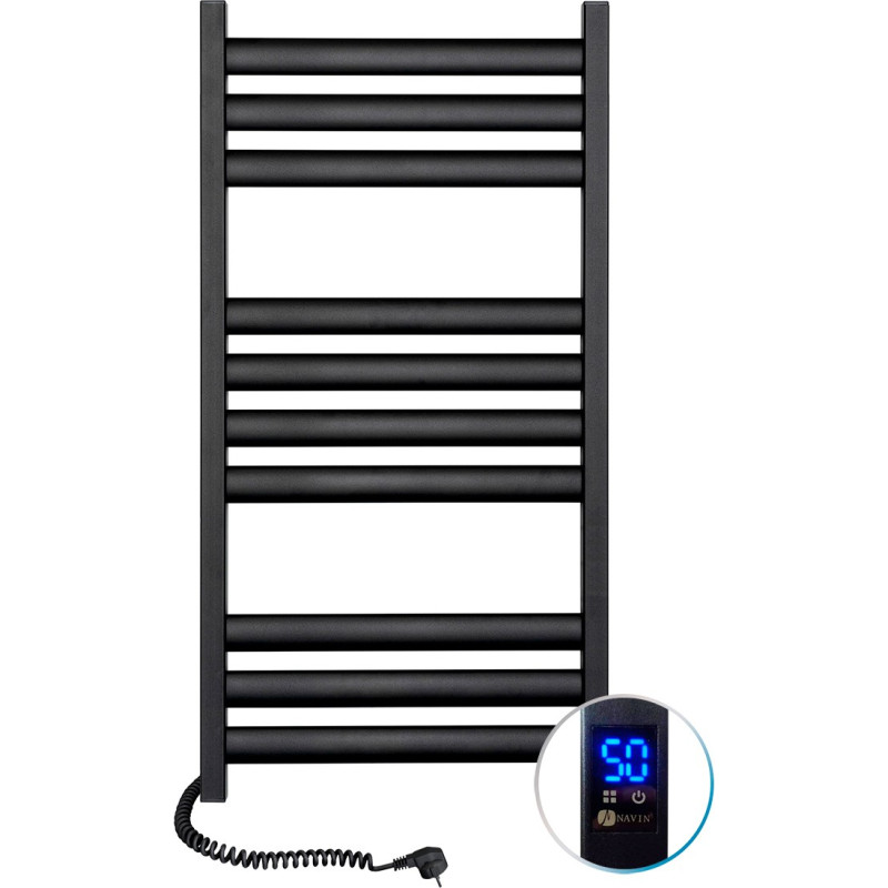 Navin Electric towel rail Ellipse 500*1000 Sensor left black 12-245153-5010