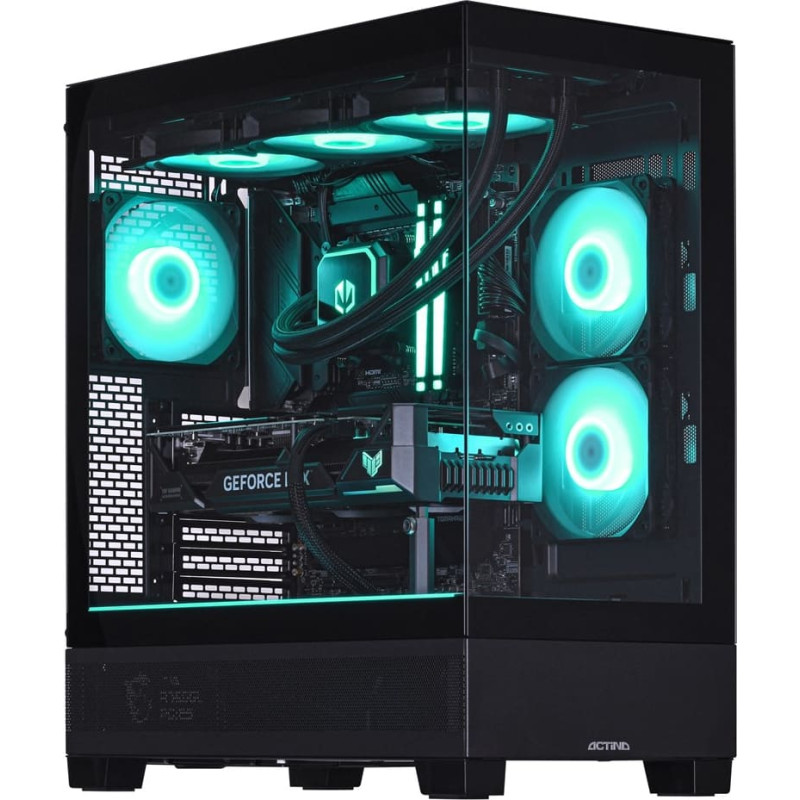 Actina 5901443417095 PC AMD Ryzen&trade; 7 9800X3D 32 GB DDR5-SDRAM 2 TB SSD AMD Radeon RX 9070 XT Midi Tower Black
