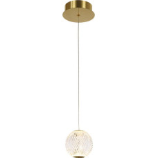 Italux Lampa wisząca Italux LAMPA wisząca ROSARIO PND-12220121-1A-GD Italux glamour OPRAWA zwis LED 4,2W 3000K szklany przezroczysty
