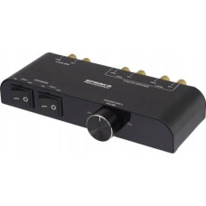 Speaka Professional 2 Port Przełącznik głośnik&oacute;w zintegrowany regulator głośności czarny (SP-6518220)