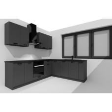 Stolkar Cosmo Design ANIKA graphite/graphite 2.0/2.6 kitchen furniture set