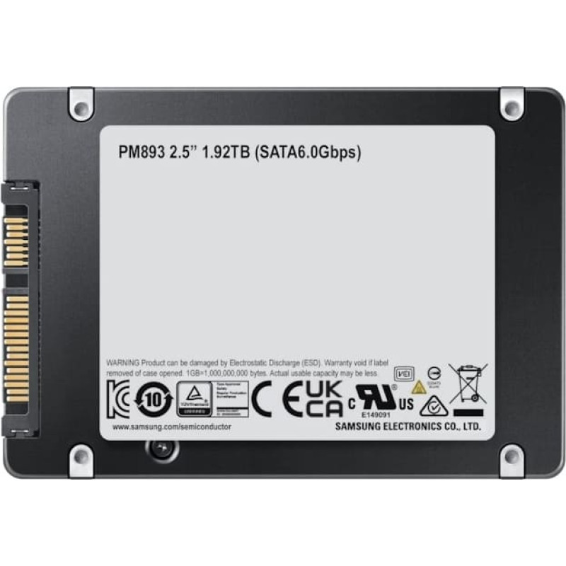 Samsung Semiconductor SSD Samsung PM893 480GB SATA 2.5" MZ7L3480HCHQ-00A07 (DWPD 1)