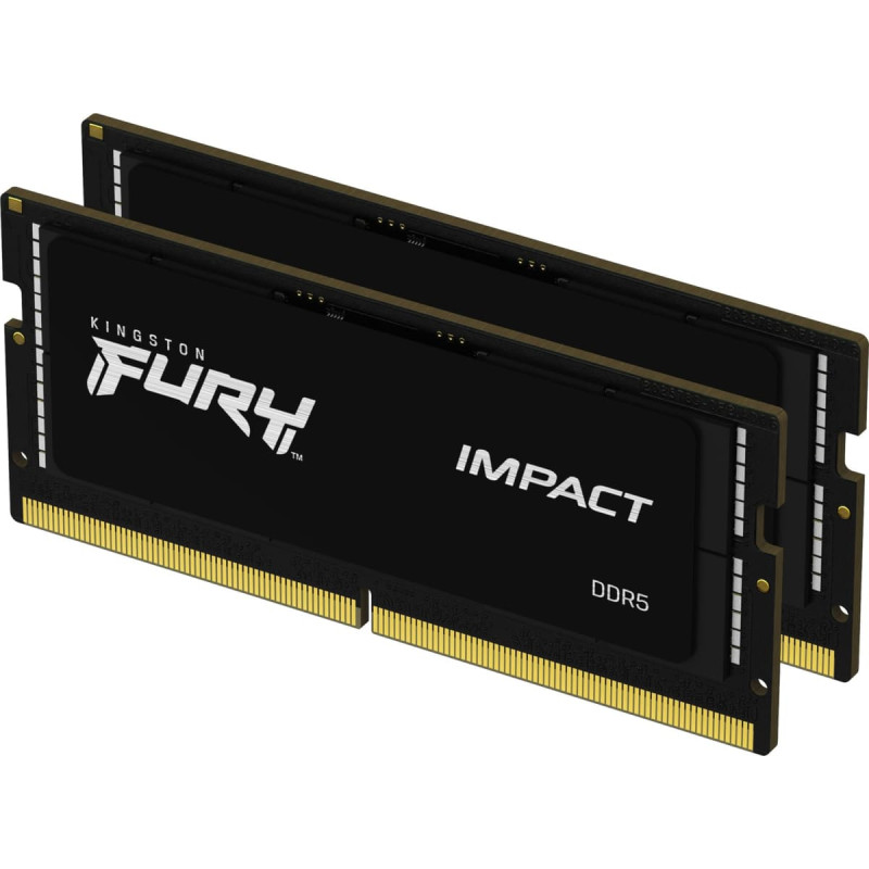 Kingston Fury Pamięć do laptopa Kingston Fury Impact, SODIMM, DDR5, 64 GB, 4800 MHz, CL38 (KF548S38IBK2-64 )