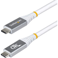 Startech Kabel USB StarTech .com - USB-Kabel - USB-C (M) do USB-C (M) - USB4 / Thunderbolt / DisplayPort 2.1 - 151.33 cm - 4K120Hz wsparcie, 8K60Hz wsparcie, rozszerzony zakres mocy (EPR), wsparcie dla Power Delivery 3.1 - biały