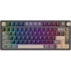 Royal Kludge Klawiatura Royal Kludge Royal Kludge RK R75 RGB Phantom laidinė klaviatūra | 75%, Hot-swap, Sidabrinis switches, US