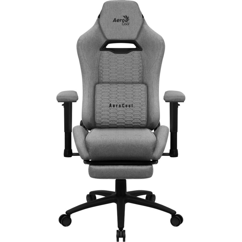 Aerocool ROYALASHGR Premium Ergonomic Gaming Chair Legrest Aeroweave Technology Grey